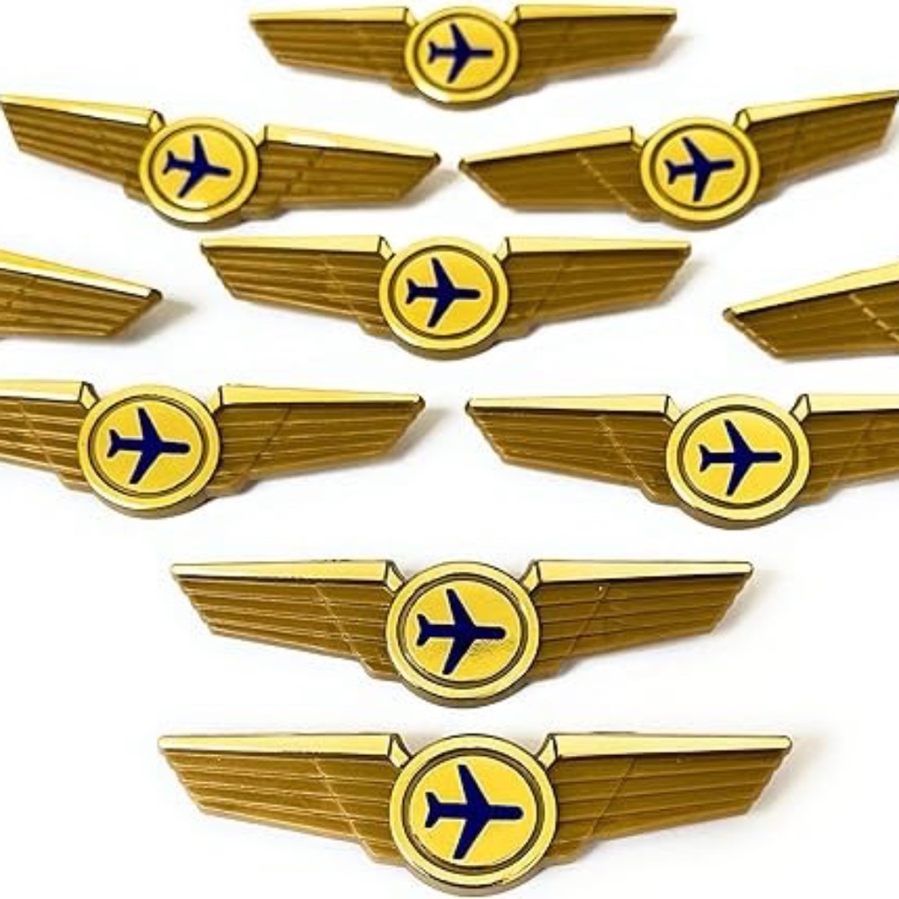 Aviator Kids Airplane Pilot Wings Plastic Pins